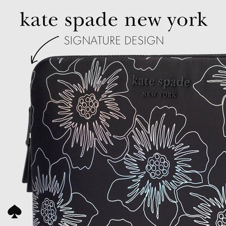 Kate Spade New York Puffer Sleeve - obal na MacBook Pro 14" / Notebook 14" (Hollyhock Iridescent Black)