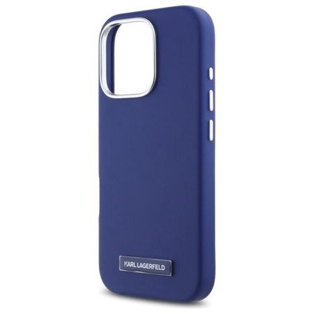 Karl Lagerfeld FW Metal Plate MagSafe - iPhone 16 Pro Max Case (blue)
