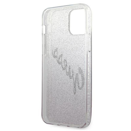 Guess Glitter Gradient Script - iPhone 12 mini case (pink)