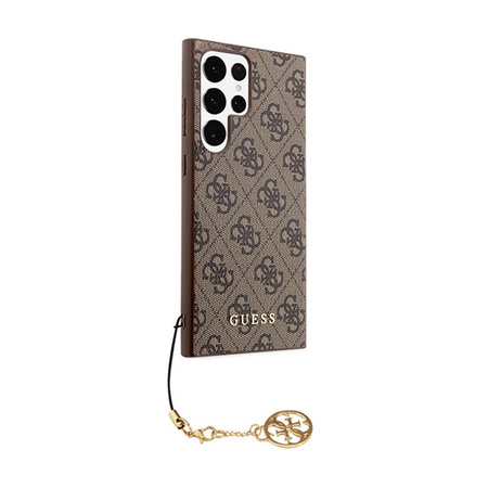 Collection Guess 4G Charms - Étui Samsung Galaxy S24 Ultra (marron)