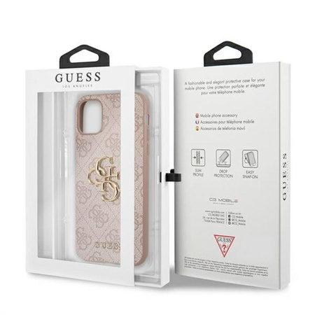 Guess 4G Big Metal Logo - Etui iPhone 11 (różowy)