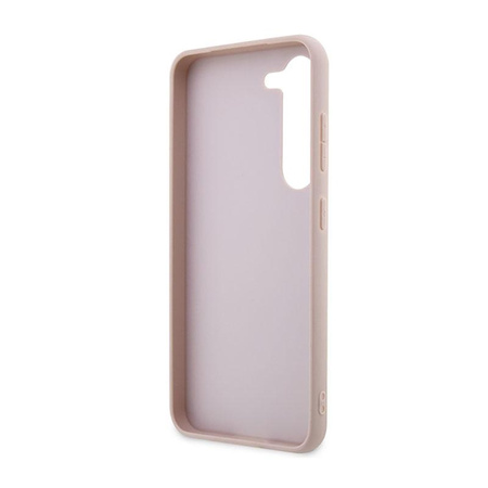 Pouzdro Guess 4G Bottom Stripe Metal Logo Collection - Samsung Galaxy S23+ (růžové)