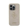 Pouzdro Guess Glitter Script Big 4G - iPhone 15 Pro (zlaté)