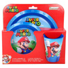 Super Mario - Dish set (plate, bowl and cup) (blue)