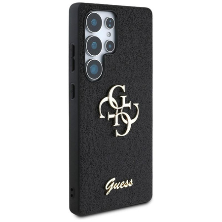 Guess Fixed Glitter Big 4G Metal Logo - étui pour Samsung Galaxy S25 Ultra (noir)