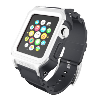 Incipio Octane Strap - Bracelet blindé pour Apple Watch, boîtier 38/40/41 mm (blanc/gris)