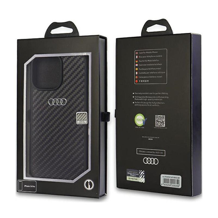 Audi Carbon Fiber - iPhone 14 Pro Tasche (Schwarz)