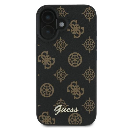 Guess Peony Script MagSafe - pouzdro pro iPhone 16 Plus (černé)