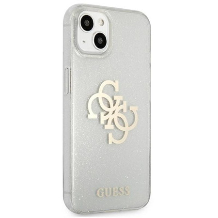 Guess Glitter 4G Big Logo - étui pour iPhone 13 mini (transparent)