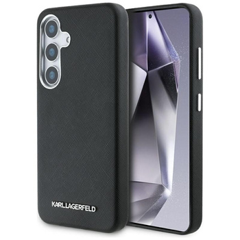 Karl Lagerfeld Saffiano Full Wrapped Elongated Metal Logo MagSafe - pouzdro pro Samsung Galaxy S25+ (černé)