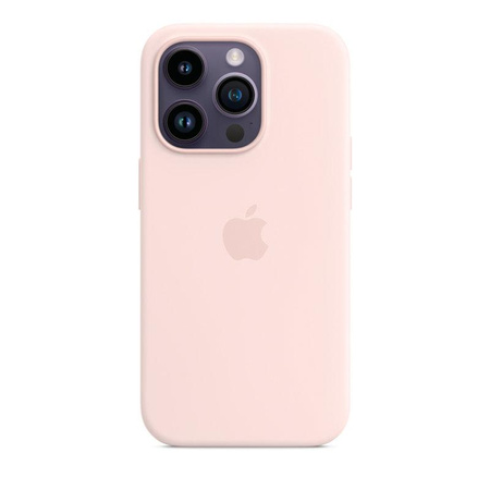 Apple Silicone Case - Silicone Case with MagSafe for iPhone 14 Pro (chalky pink)