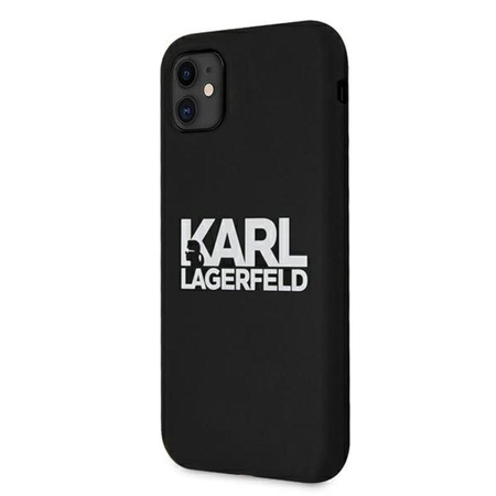 Karl Lagerfeld Silikon Stack Logo - iPhone 11 Hülle (schwarz)
