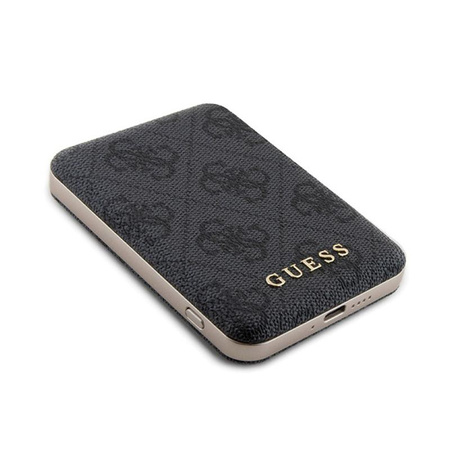 Guess Bundle Pack MagSafe 4G Metal Gold Logo - Etui Set + Power Bank 5000mAh MagSafe iPhone 15 (schwarz)