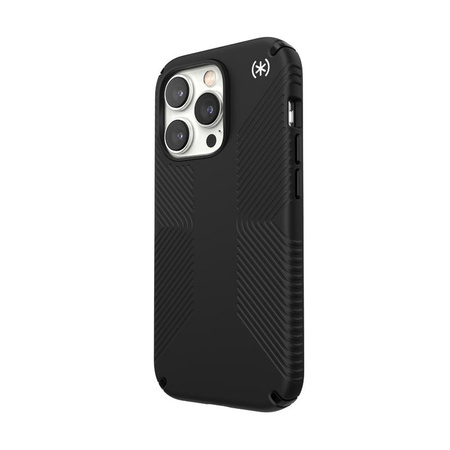 Speck Presidio2 Grip - Anti-slip case for iPhone 14 Pro (Black / Black / White)