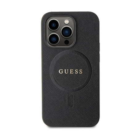 Guess Saffiano MagSafe - Tasche für iPhone 14 Pro (schwarz)