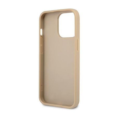 Guess Saffiano Triangle Logo Case - iPhone 14 Pro Max Case (beige)