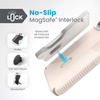 Speck Presidio2 Grip ClickLock & Magsafe - iPhone 15 Pro Max Case (Bleached Bone / Heirloom Gold / Hazel Brown)