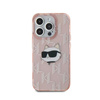 Karl Lagerfeld IML Choupette Head & Monogram - iPhone 15 Pro Max Tasche (rosa)