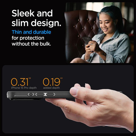 Spigen Optik Armor MagSafe - Étui pour iPhone 15 Pro (Noir)