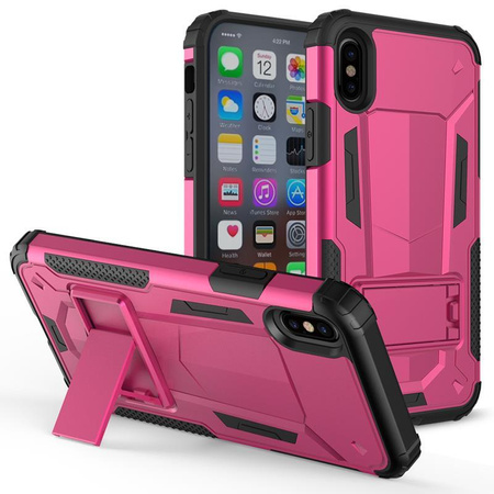 Zizo Hybrid Transformer Cover - obrněné pouzdro pro iPhone X se stojánkem (Hot Pink/Black)