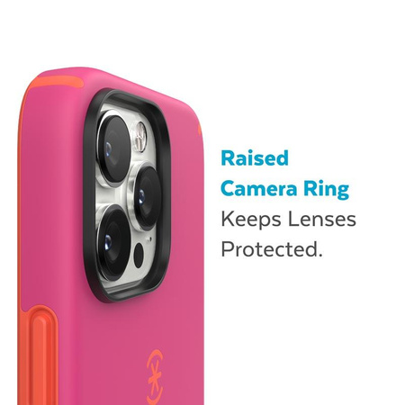 Speck CandyShell Pro - iPhone 14 Pro Max Hülle mit MICROBAN-Beschichtung (Digital Pink / Energy Red)