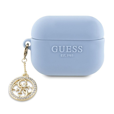 Guess 3D Rubber 4G Diamond Charm - Etui AirPods Pro 2 (Niebieski)