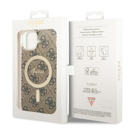 Guess 4G MagSafe - iPhone 14 Case (Brown)