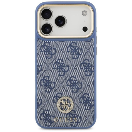 Guess 4G Strass Logo MagSafe - Hülle iPhone 17 Pro Max (Blau)
