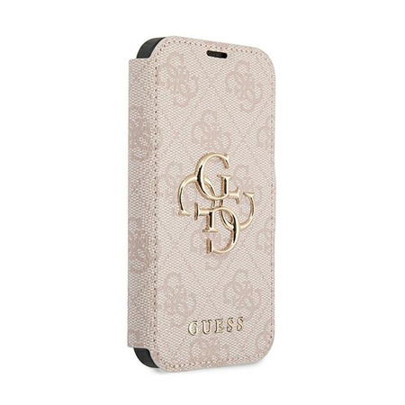 Guess Booktype 4G Big Metal Logo - Coque iPhone 13 Pro Max (rose)