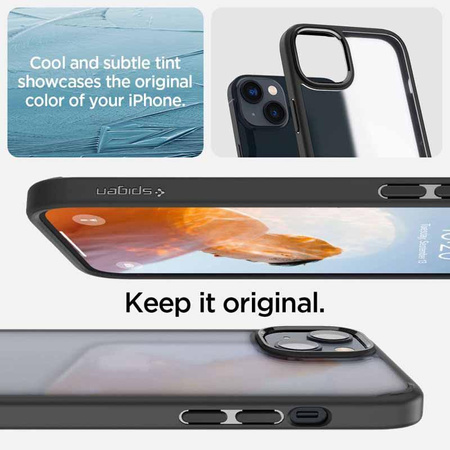 Spigen Ultra Hybrid Matte - Hülle für iPhone 14 (Schwarz matt)