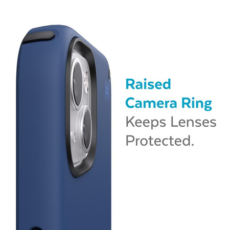 Speck Presidio2 Pro - Coque pour iPhone 13 avec revêtement MICROBAN (Bleu côtier/Noir)