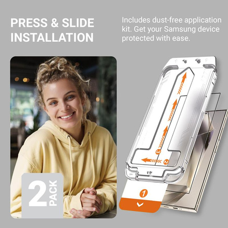 Crong EasyShield 2-Pack - Samsung Galaxy S25+ / S24+ edzett üveg (2 db)