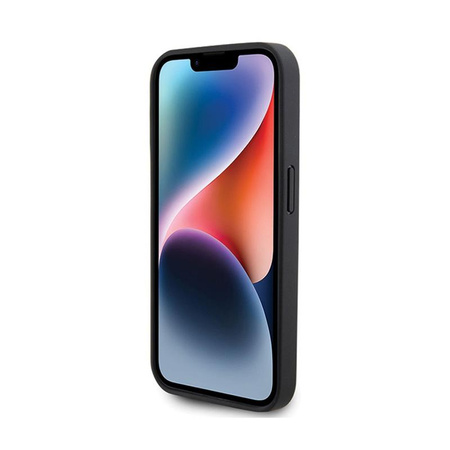 BMW Leather Hot Stamp MagSafe - iPhone 15 Pro tok (fekete)