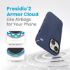 Speck Presidio2 Grip - pouzdro iPhone 16e / iPhone 15 / iPhone 14 / iPhone 13 (pobřežní modrá / prachově šedá / bílá)