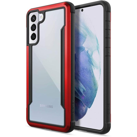 X-Doria Raptic Shield - Etui aluminiowe Samsung Galaxy S21+ (Antimicrobial protection) (Red)