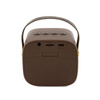 Guess Mini Bluetooth hangszóró 4G bőr logóval és szíjjal - Bluetooth hangszóró V5.3 (barna)