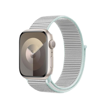 Crong Nylon - Bracelet sport pour Apple Watch 38/40/41/42 mm (Gris Pastel)