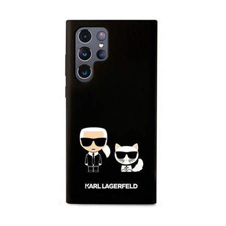Karl Lagerfeld Slilicone Karl & Choupette - Samsung Galaxy S22 Ultra Case (black)