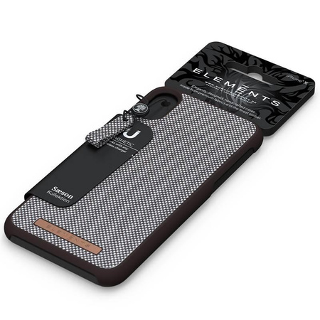 Nordic Elements Saeson Idun - Coque en matériau pour iPhone XR (Dark Brown Pattern 1)