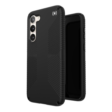 Speck Presidio2 Grip - Étui antidérapant pour Samsung Galaxy S23+ (Noir/Noir/Blanc)