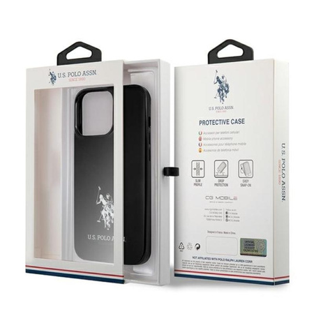 US Polo Assn Horses Logo - iPhone 13 Pro Max tok (fekete)
