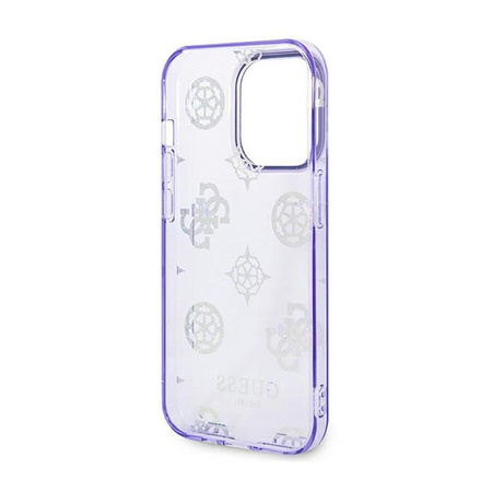 Guess Peony Glitter Case - iPhone 14 Pro Case (Lilac)