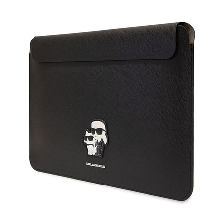 Karl Lagerfeld NFT Saffiano Karl & Choupette Sleeve - pouzdro na 14" notebook (černé)