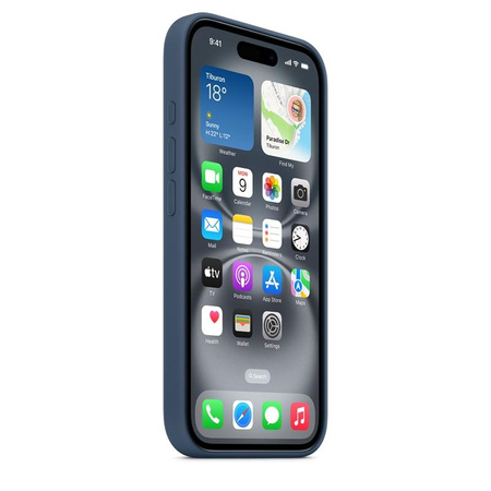 Apple Silikonhülle - Silikonhülle mit MagSafe für iPhone 16 (Denim)