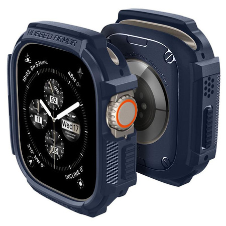 Spigen Rugged Armor - Pouzdro pro Apple Watch Ultra 1/2 49 mm (Námořnicky modré)