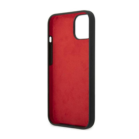 Ferrari Silikon Metall Logo - iPhone 14 Hülle (schwarz)