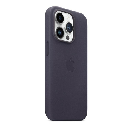 Apple Leather Case - Étui en cuir avec MagSafe pour iPhone 14 Pro (Ink)