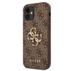 Guess 4G Big Metal Logo - Coque pour iPhone 12 mini (marron)