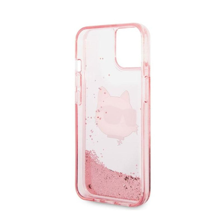 Karl Lagerfeld Liquid Glitter NFT Choupette Head - iPhone 14 Case (pink)
