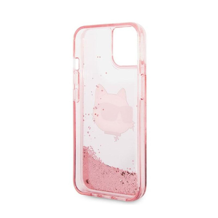 Karl Lagerfeld Liquid Glitter NFT Choupette Head - iPhone 14 Plus Case (pink)